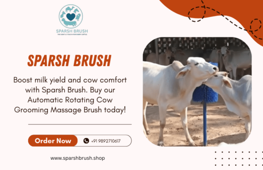 Automatic Rotating Cow Grooming Massage Brush