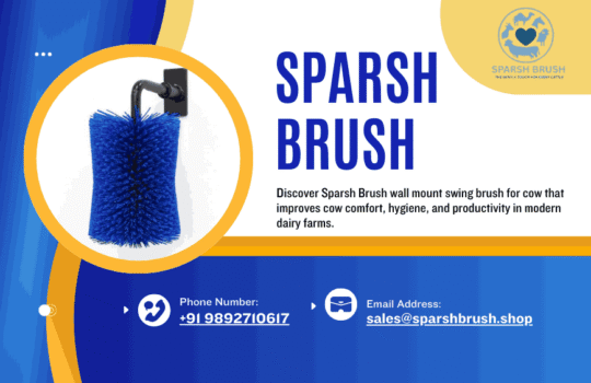 Wall Mount Swing Brush for Cow